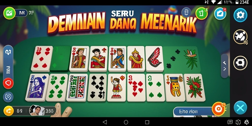 Tampilan gameplay seru dan interaktif dalam game Domino.