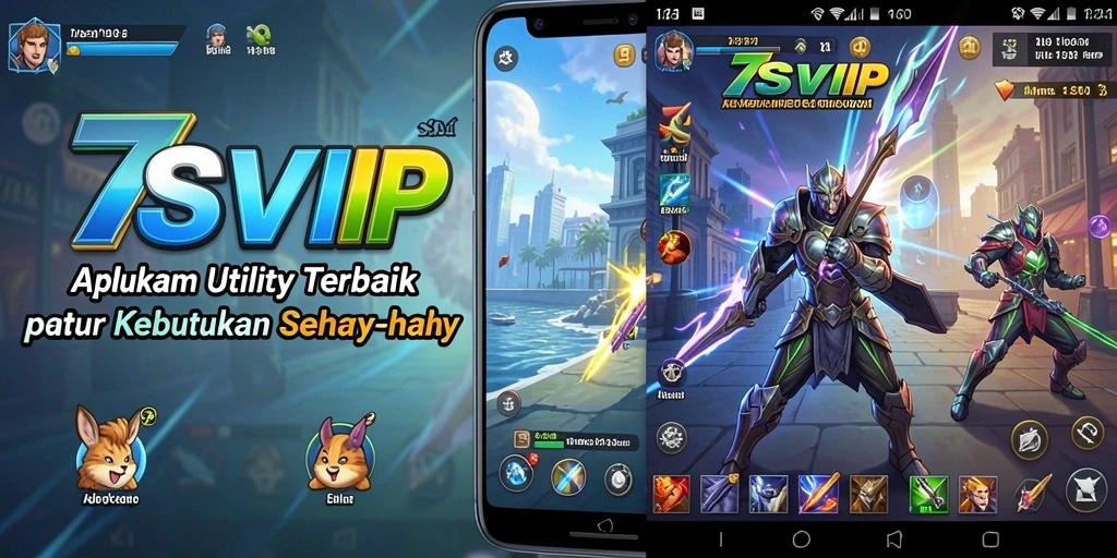 Screenshot utama aplikasi 7SVIP menunjukkan antarmuka yang intuitif dan fungsionalitas Utility.