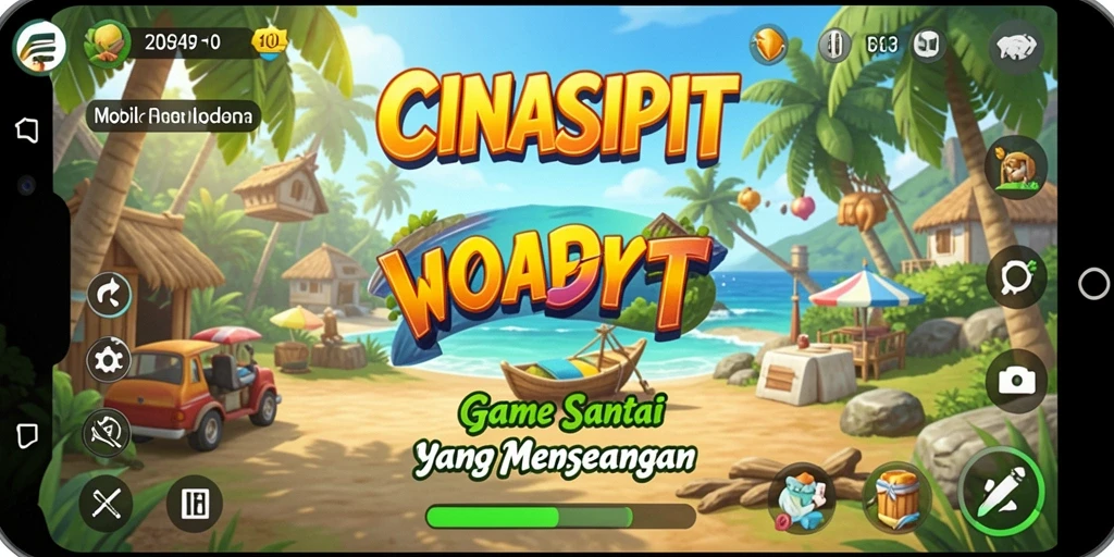 Screenshot utama CINASIPIT menampilkan gameplay santai yang seru.