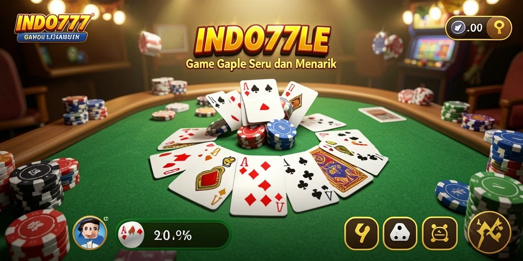Tampilan gameplay seru Gaple di INDO777.