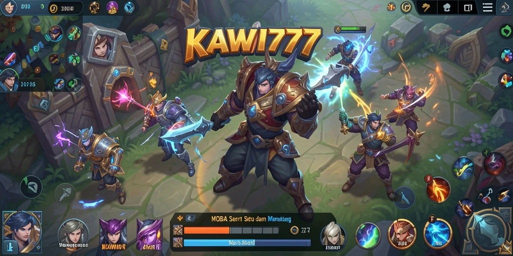 Tampilan gameplay KAWI777 yang mendebarkan dalam pertarungan tim.