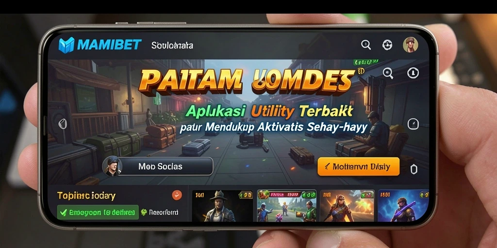Screenshot aplikasi MAMIBET menunjukkan antarmuka pengguna yang sederhana dan fungsional.