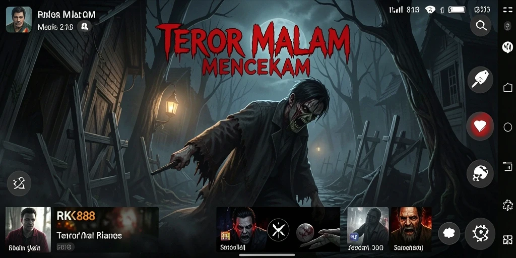 Screenshot gameplay RK88 menunjukkan suasana mencekam dan menegangkan.