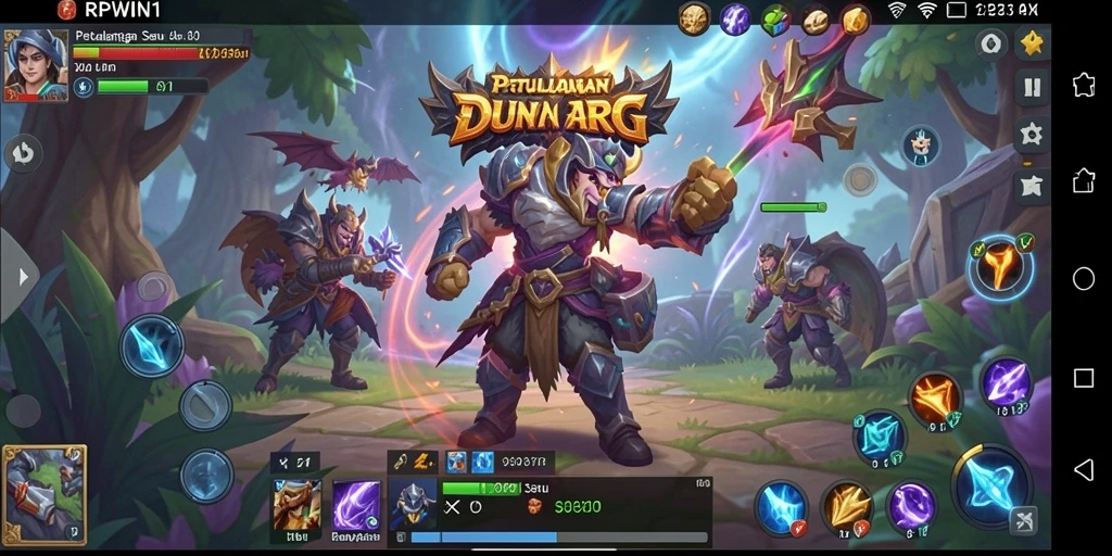 Tangkapan layar gameplay RPWIN1 menampilkan aksi seru dalam dunia ARPG.