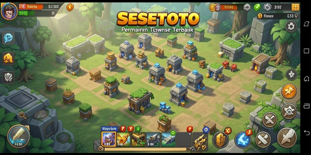 Tangkapan layar SESETOTO menampilkan aksi seru permainan Tower Defense.