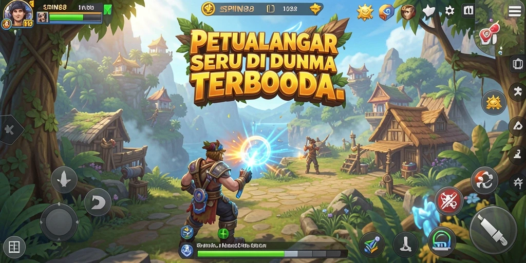 Tampilan gameplay SPIN88 dengan dunia terbuka yang memukau.